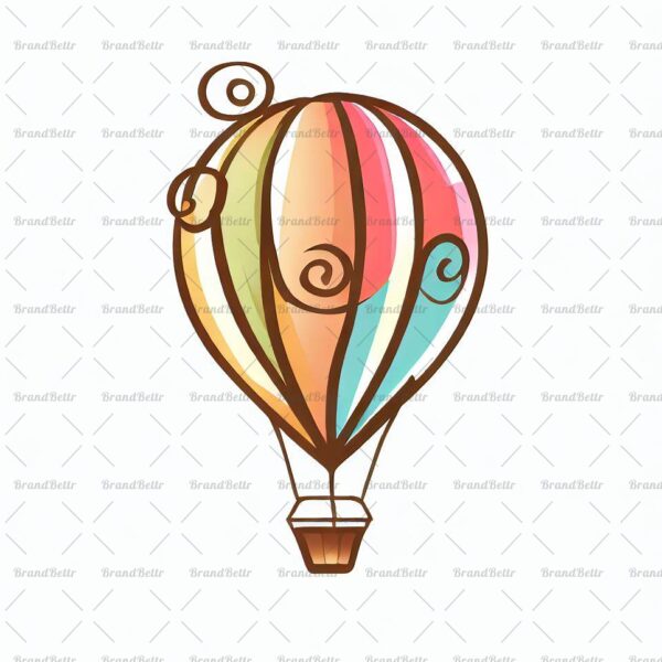 Verspielter Heißluftballon